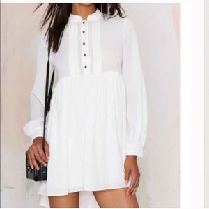 Nasty girl White babydoll dress